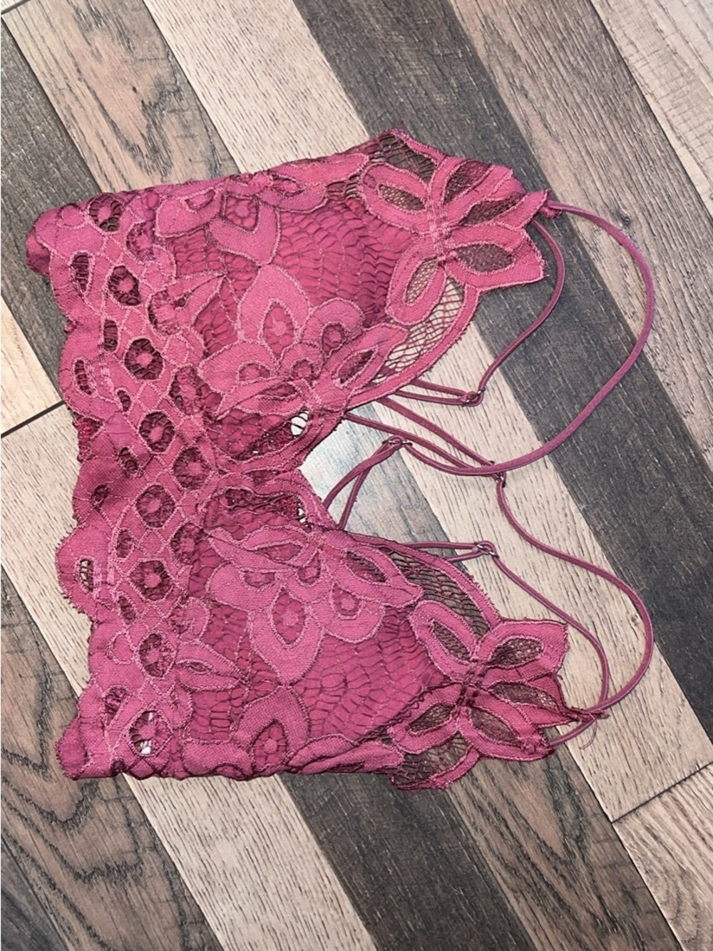 Lace Bralette in Raspberry Pink - Women's Intimates